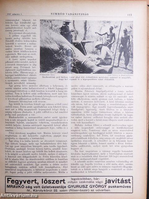 Nimród Vadászujság 1927. január-december
