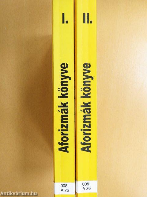Aforizmák könyve I-II.