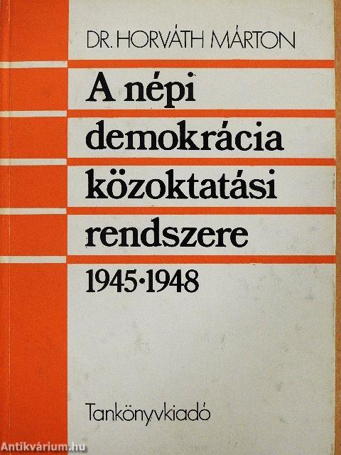 A népi demokrácia közoktatási rendszere