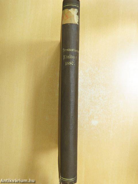Természettudományi Közlöny 1887. január-december