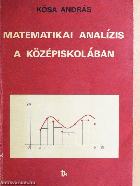 Matematikai analízis a középiskolában