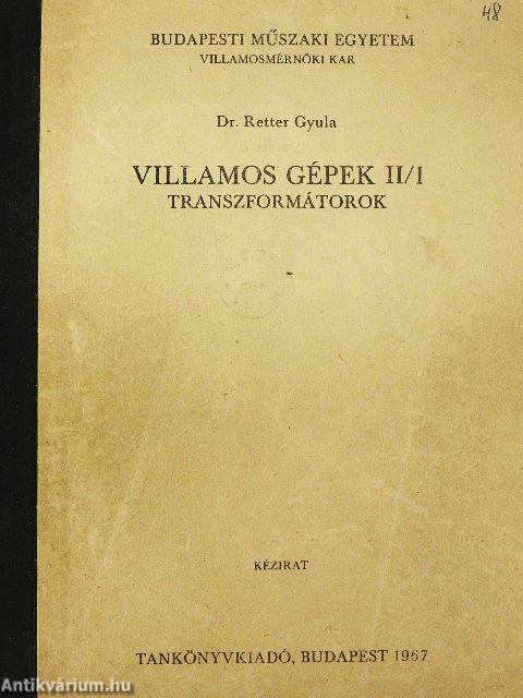 Villamos gépek II/1.