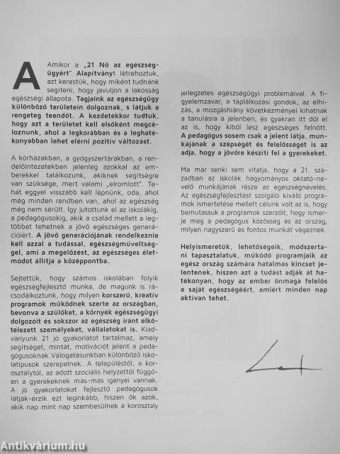21 pedagógiai modell az egészségért