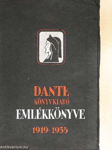 Dante Könyvkiadó Emlékkönyve 1919-1935