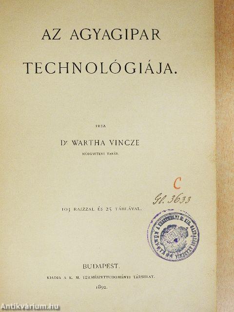 Az agyagipar technológiája