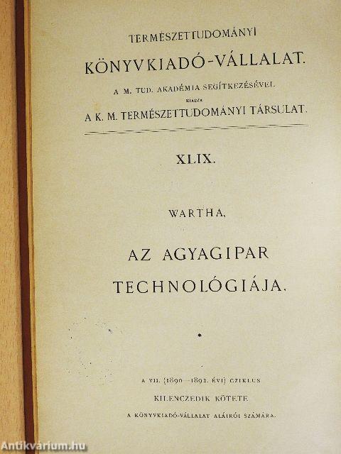 Az agyagipar technológiája