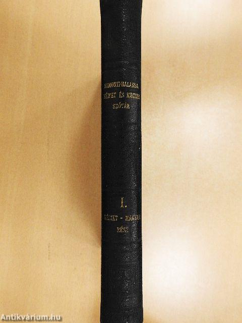 Német és magyar szótár I.