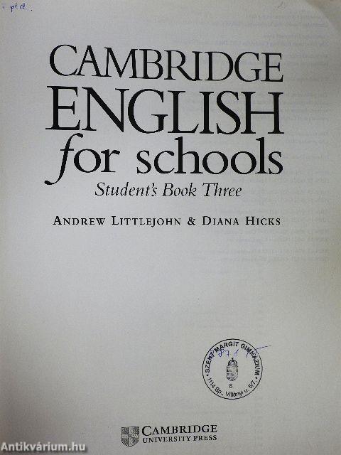 Cambridge English for Schools - Student's Book Three