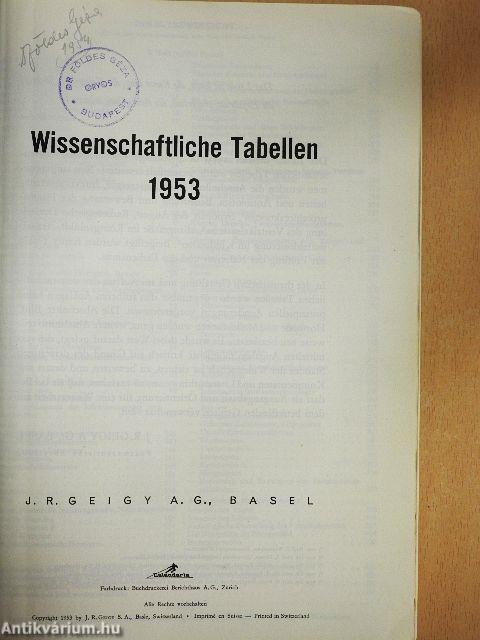 Wissenschaftliche Tabellen 1953