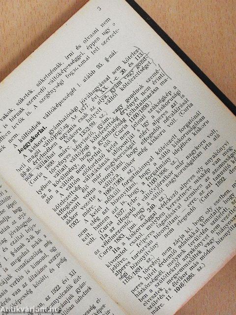 A magyar váltójog kézikönyve