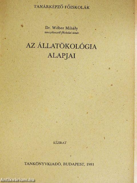 Az állatökológia alapjai