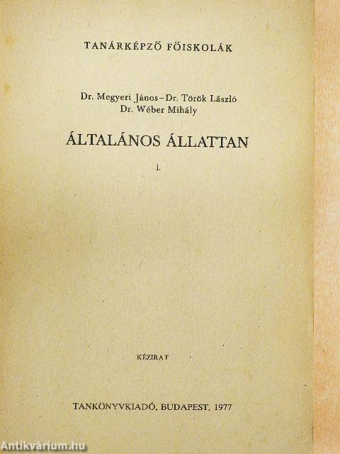 Általános állattan I.