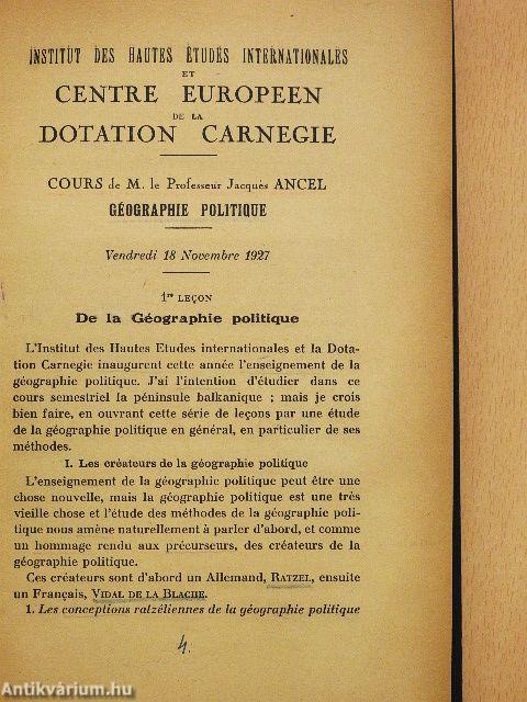 Géographie Politique - 1-15e Lecon