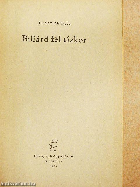 Biliárd fél tízkor
