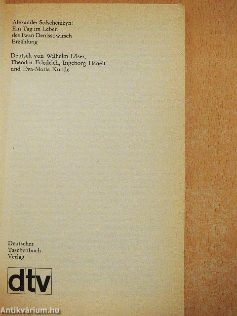 Ein Tag im Leben des Iwan Denissowitsch