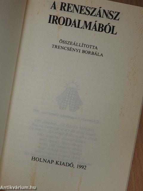 A reneszánsz irodalmából