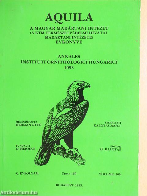 Aquila - A Magyar Madártani Intézet évkönyve 1993