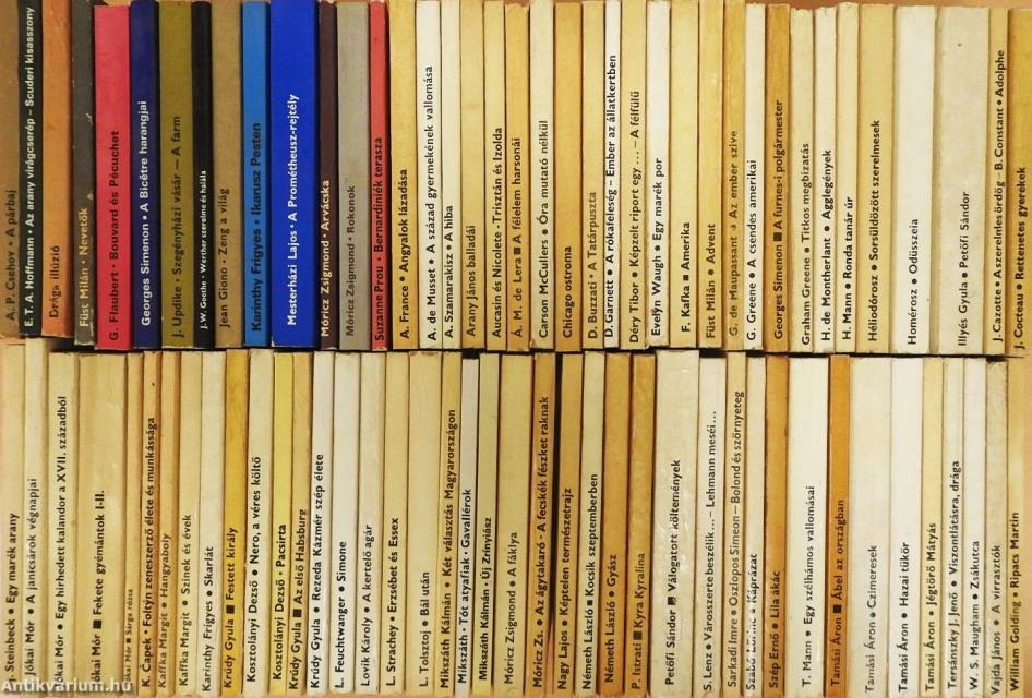 "80 kötet az Olcsó könyvtár sorozatból (nem teljes sorozat)"