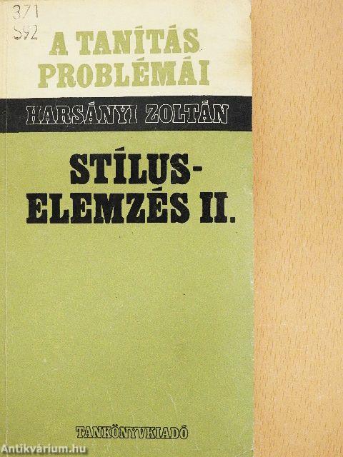 Stíluselemzés II.