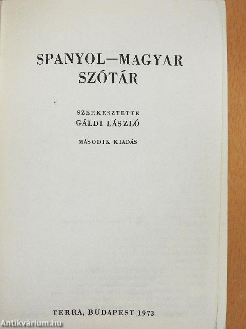 Spanyol-magyar szótár