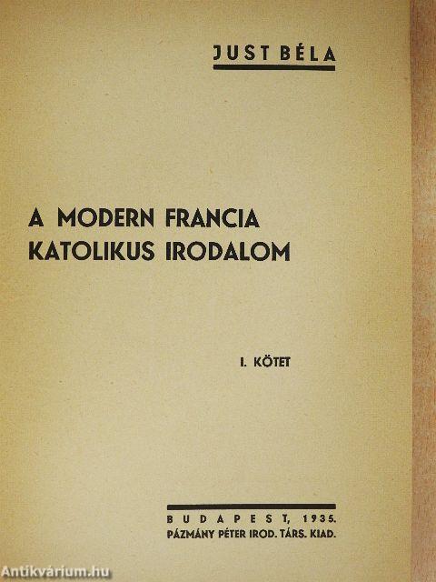 A modern francia katolikus irodalom I.