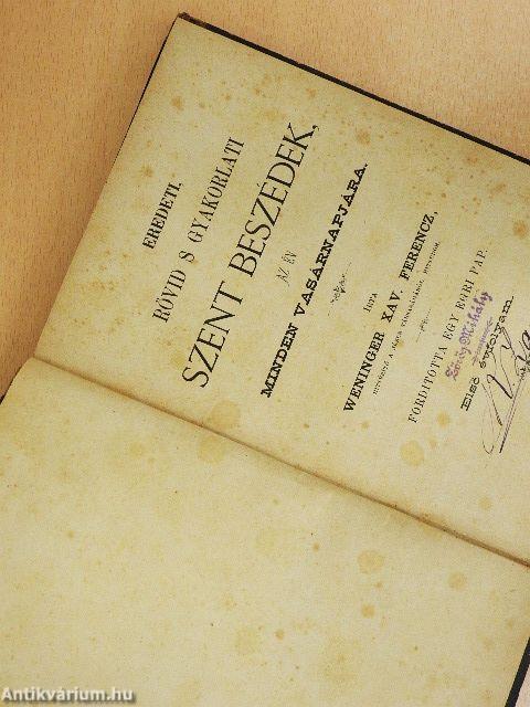 Eredeti, rövid s gyakorlati szent beszédek, az év minden vasárnapjára