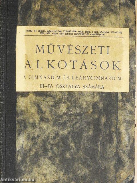 Művészeti alkotások I.