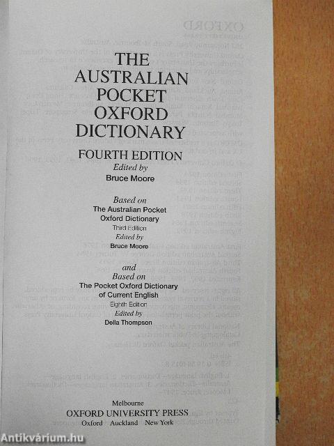 The Australian Pocket Oxford Dictionary