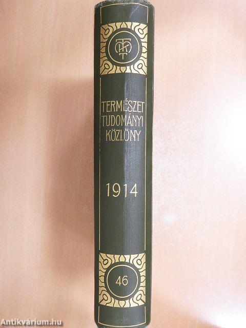 Természettudományi Közlöny 1914. január-december/Pótfüzetek a Természettudományi Közlönyhöz 1914. január-december