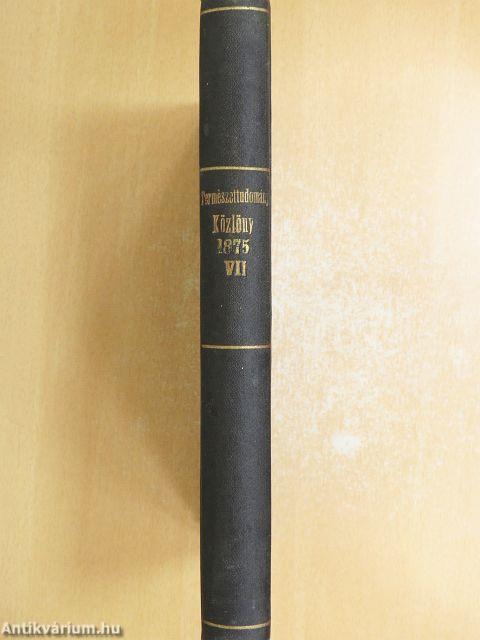 Természettudományi Közlöny 1875. január-december
