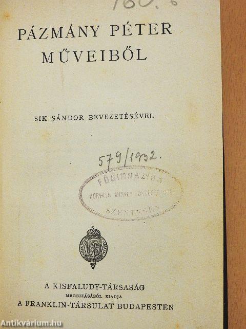 Pázmány Péter műveiből