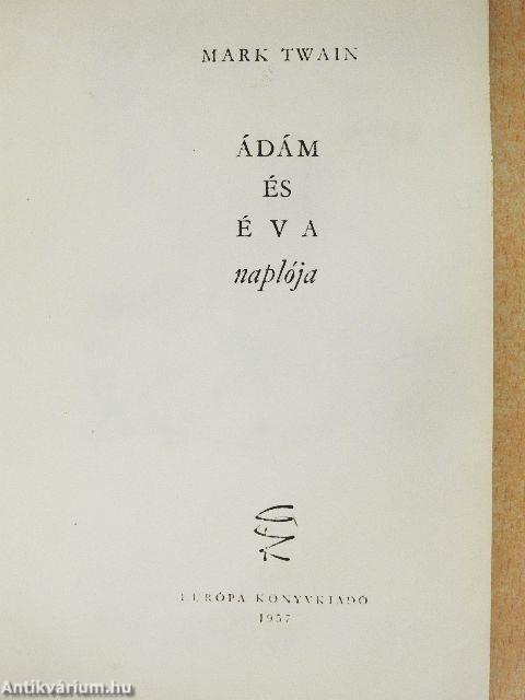 Ádám és Éva naplója
