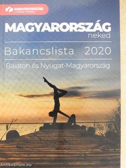 Bakancslista 2020 Balaton és Nyugat-Magyarország