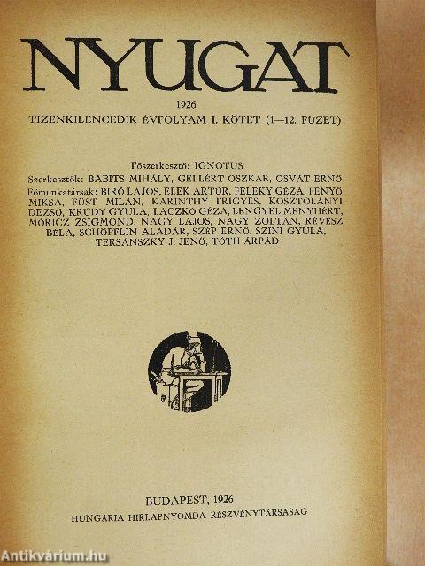Nyugat 1926. I-II.