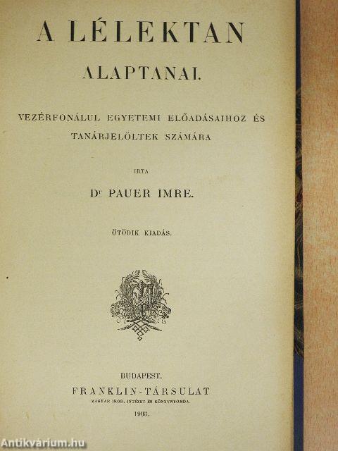 A lélektan alaptanai/A logika alaptanai