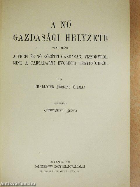 A nő gazdasági helyzete