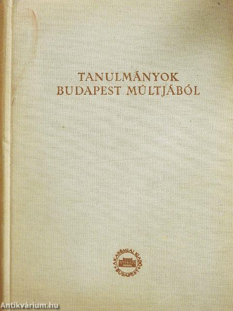 Tanulmányok Budapest múltjából XIII.