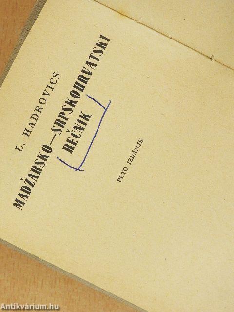 Magyar-szerbhorvát szótár