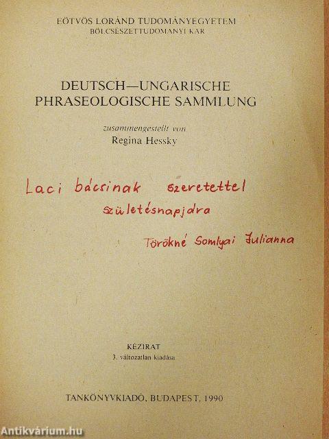 Deutsch-Ungarische phraseologische Sammlung