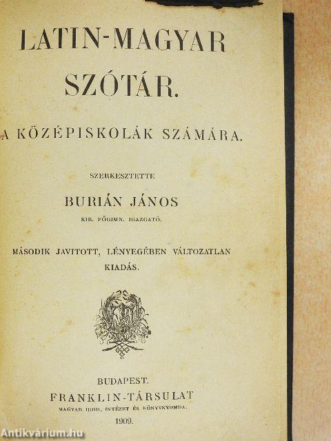 Latin-magyar szótár