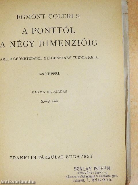 A ponttól a négy dimenzióig