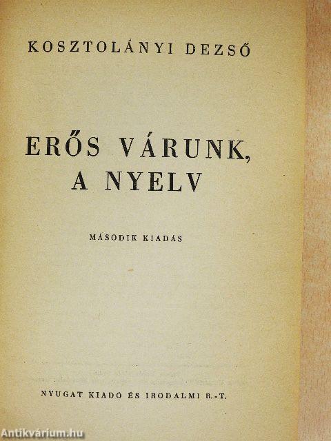 Erős várunk, a nyelv