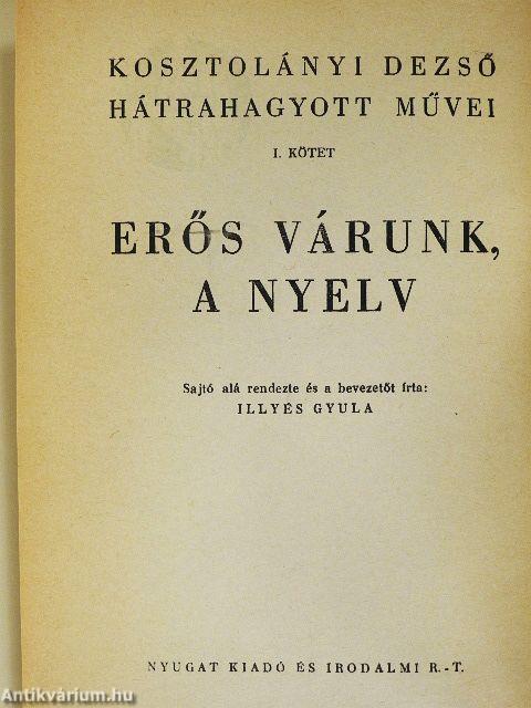 Erős várunk, a nyelv