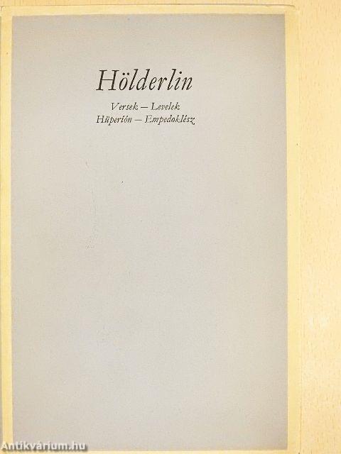 Versek - Levelek - Hüperíón - Empedoklész