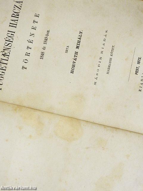 Magyarország függetlenségi harczának története III. (töredék)