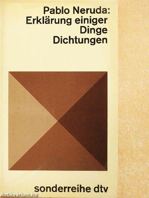 Erklärung einiger Dinge Dichtunger