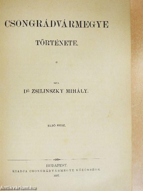 Csongrádvármegye története I-III.