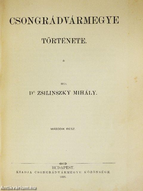 Csongrádvármegye története I-III.