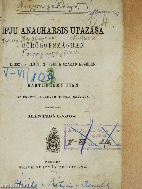 Az ifju Anacharsis utazása Görögországban