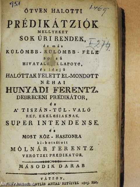 Ötven halotti prédikátziók II.